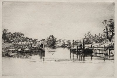 Egham Lock by Francis Seymour Haden