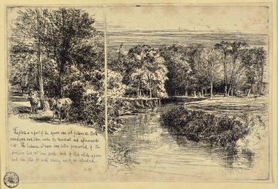 The Two Asses and Dundrum River by Francis Seymour Haden
