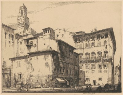 The Municipio, Florence by Francis Sydney Unwin