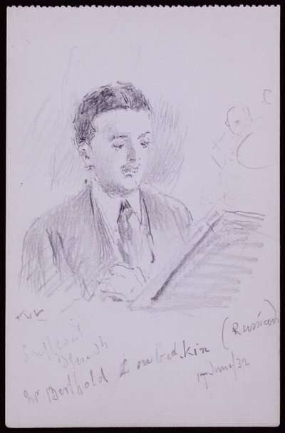 Portrait of Berthold Lubetkin by Francis Wilfred Lawson