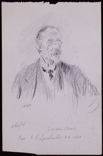 Portrait of HV Lanchester by Francis Wilfred Lawson