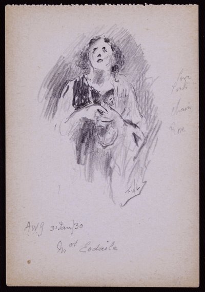 Portrait of Mrs Arundel Esdaile by Francis Wilfred Lawson