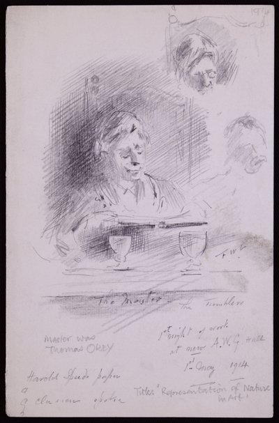 Portrait of Thomas Okey by Francis Wilfred Lawson