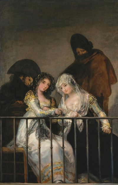 Majas on a Balcony by Francisco de Goya