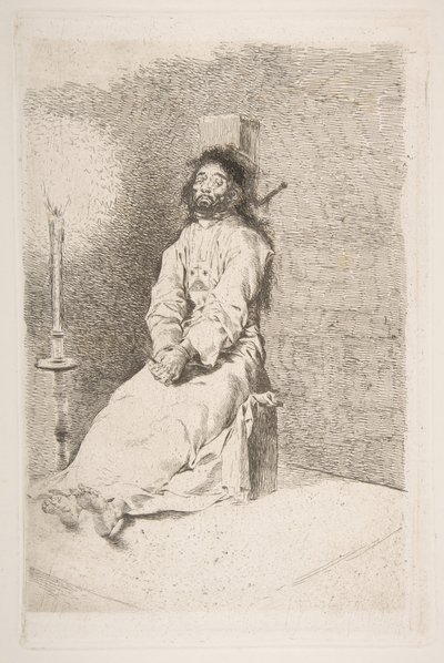 The Garroted Man by Francisco de Goya