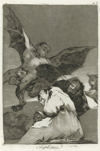 Soplones, Los Caprichos by Francisco de Goya