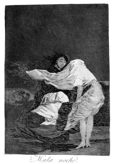 A Bad Night, 1799 by Francisco de Goya