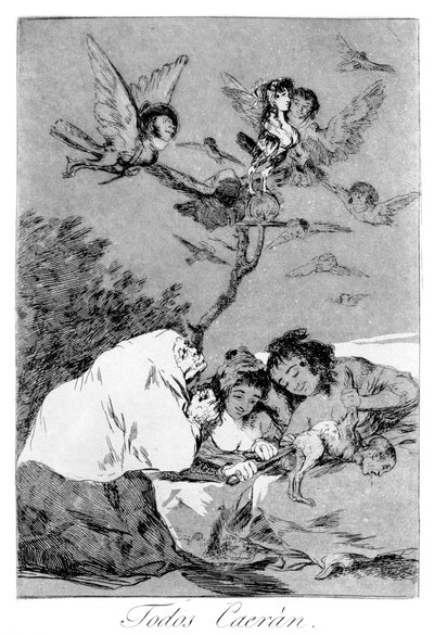 All will fall, 1799 by Francisco de Goya