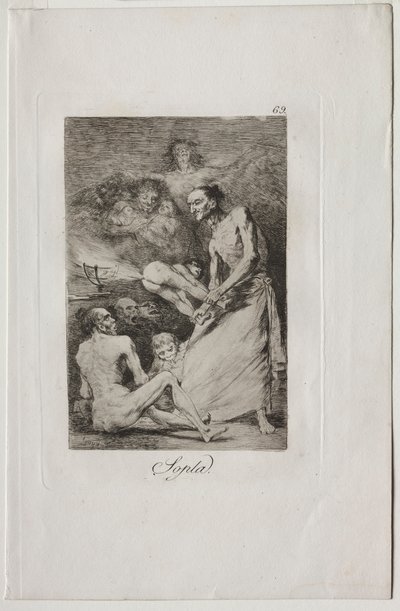 Caprichos: Blow! by Francisco de Goya