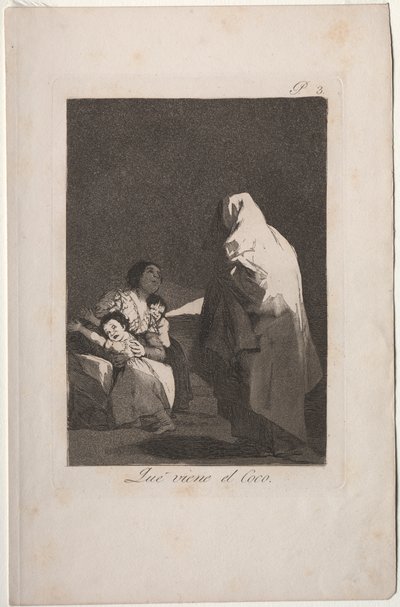 Caprichos: Here Comes the Bogieman by Francisco de Goya