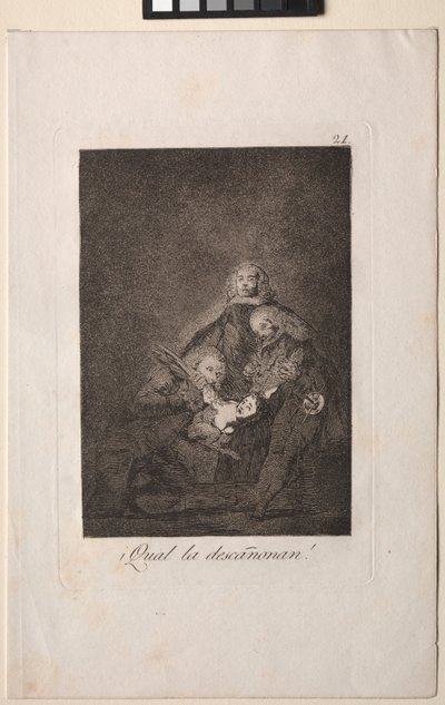 Caprichos: How They Pluck Her! by Francisco de Goya