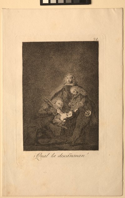 Caprichos: How They Pluck Her! by Francisco de Goya