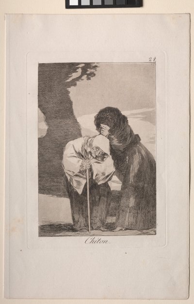 Caprichos: Hush! by Francisco de Goya