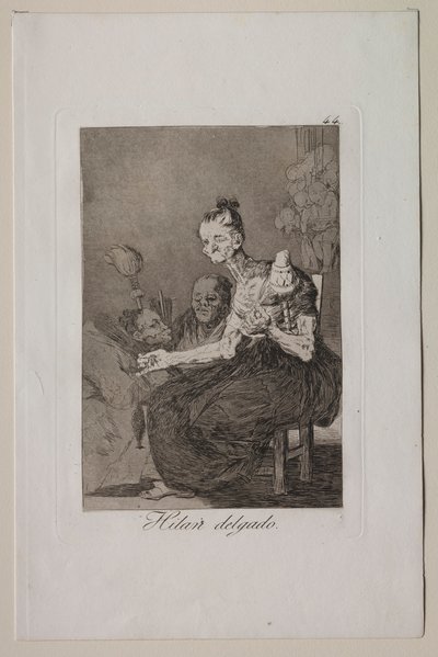 Caprichos: They Spin Finely by Francisco de Goya