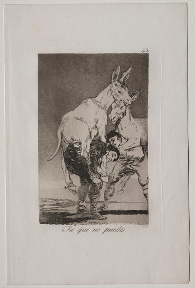 Caprichos: Thou Who Canst Not by Francisco de Goya