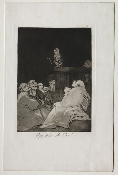 Caprichos: What a Golden Beak! by Francisco de Goya