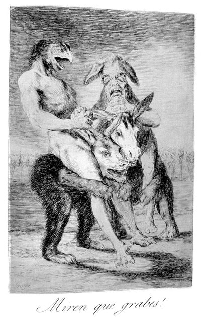 Look How Solemn They Are! by Francisco de Goya
