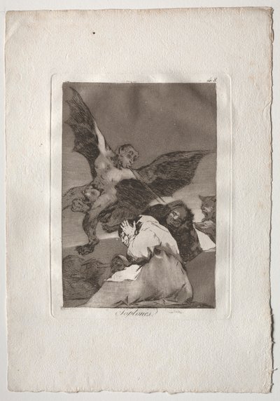 Eighty Caprices: Tale-Bearers-Blasts of Wind by Francisco de Goya
