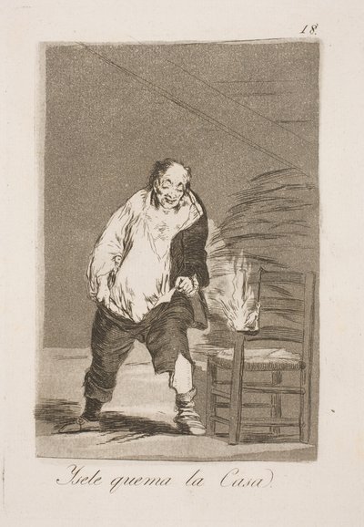And They Burn His House by Francisco de Goya