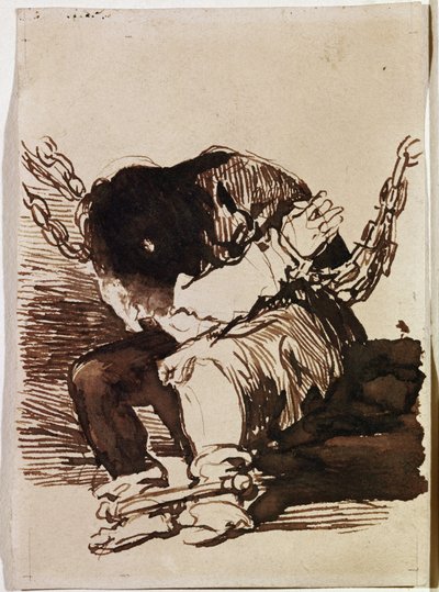 Prisoner Chain Sitting by Francisco de Goya