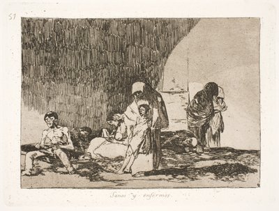 Healthy and Sick (57) by Francisco de Goya