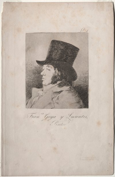 The Caprichos: Portrait of Goya by Francisco de Goya