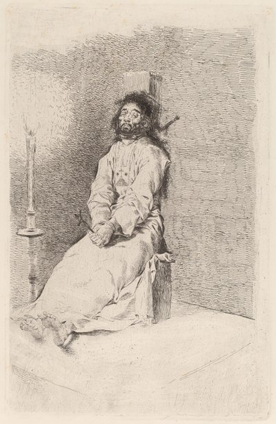 The Garroted Man by Francisco de Goya