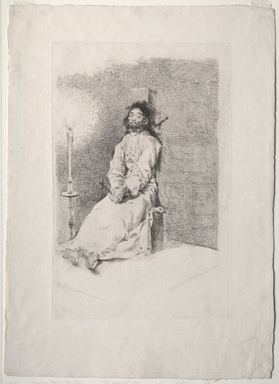 The Garroted Man by Francisco de Goya