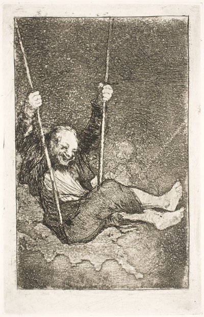 Wizard on a Swing by Francisco de Goya
