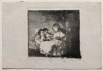 Woman Reading to Two Children by Francisco de Goya