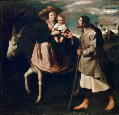 The Flight into Egypt, late 1630s by Francisco de Zurbaran