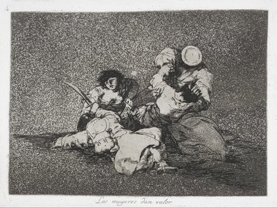 The Women Give Courage (Las mugeres dan valor) from the series The Disasters of War by Francisco de Goya