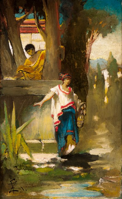 Roman Woman by the Well by Franciszek Zmurko
