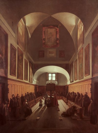 The Choir of the Capuchin Church, Rome by Francois Marius Granet