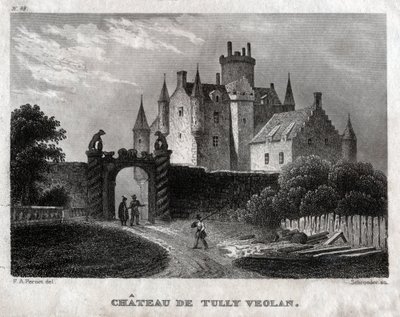 Craighall Castle (engraving) by Francois Alexandre (after) Pernot