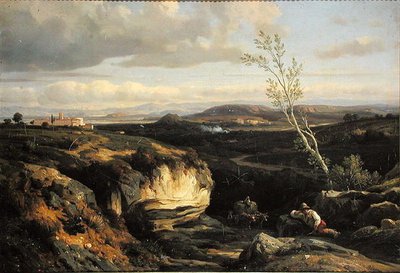 Italian Landscape by Francois Antoine Leon Fleury