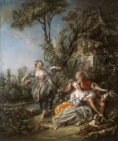 Lovers in a Park by François Boucher