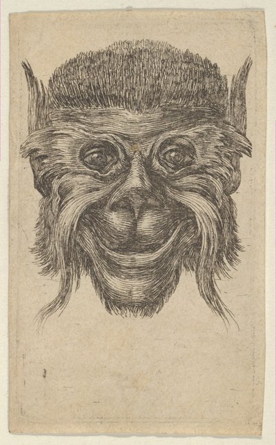 Monkey Mask, from Divers Masques, ca. 1635-45 by Francois Chauveau