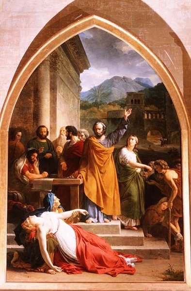 The Death of Sapphira by Francois Edouard Picot