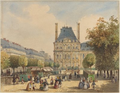 Rue de Rivoli and Pavillon Marsan by Francois Etienne Villeret
