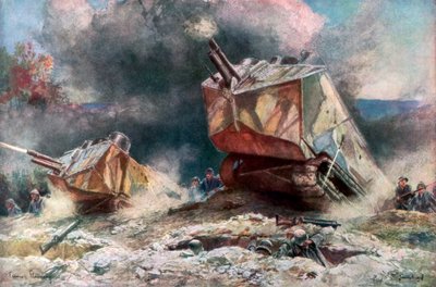 French Tank Assault, July 1918 by Francois Flameng