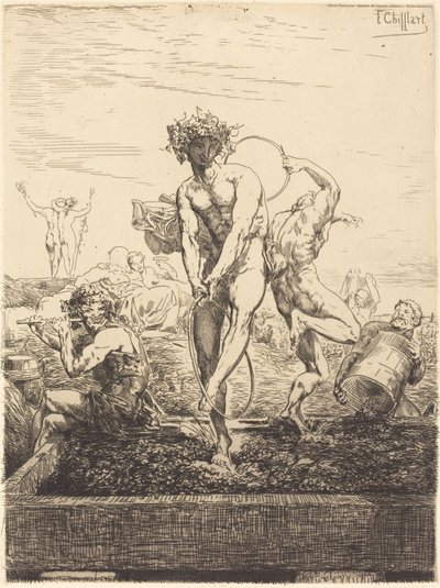 Grape Harvest by Francois Nicolas Chifflart