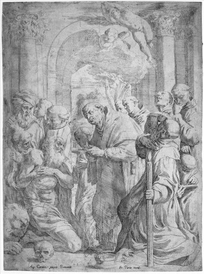 The Last Communion of Saint Jerome by Francois Perrier
