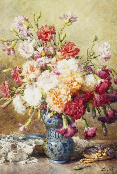Carnations in the Albarello by Francois Rivoire