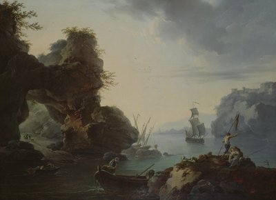 Fishing by Francois Valentin Gazard