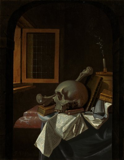 Vanitas Still Life by Francois van Daellen