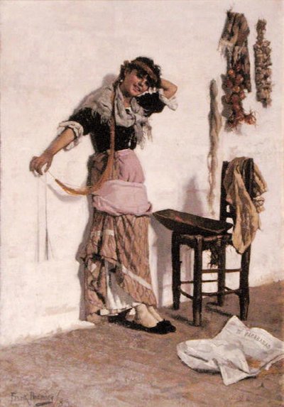 A Venetian Market Girl by Frank Bramley