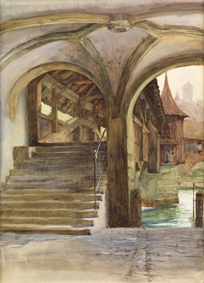 Bridge at Lucerne by Frank Dicksee