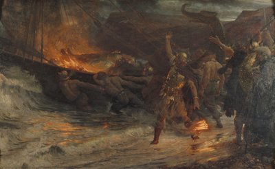 The Funeral of a Viking by Frank Dicksee