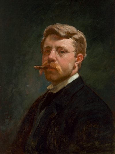 Frank Duveneck Self-Portrait by Frank Duveneck
